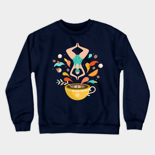 Monday coffee Crewneck Sweatshirt by mil_papeles